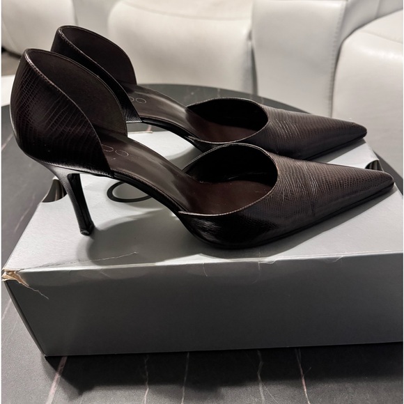 ALDO Brown pointy high heels 9.5 - Picture 4 of 8